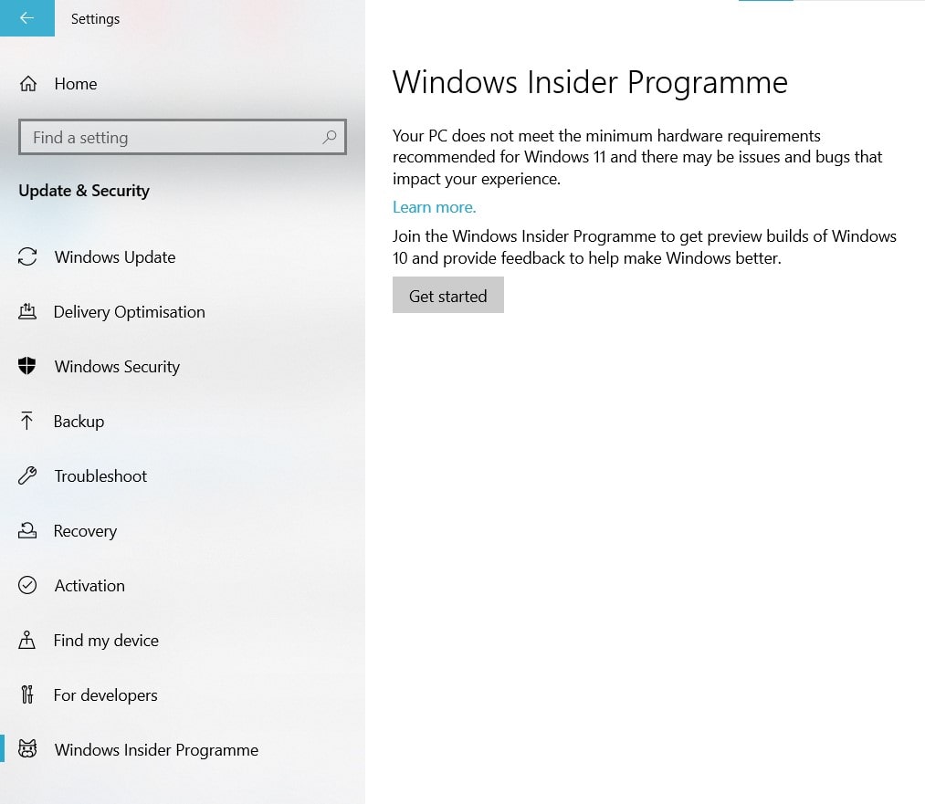 Windows-Insider-Programme