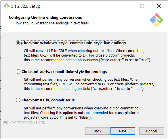 Git Configuring The Line Ending conversions