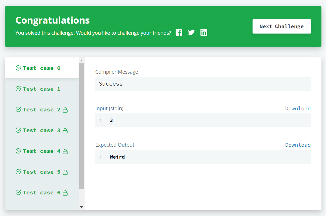 Hackerrank Day 3 Intro To Conditional Statements 30 Days Of Code