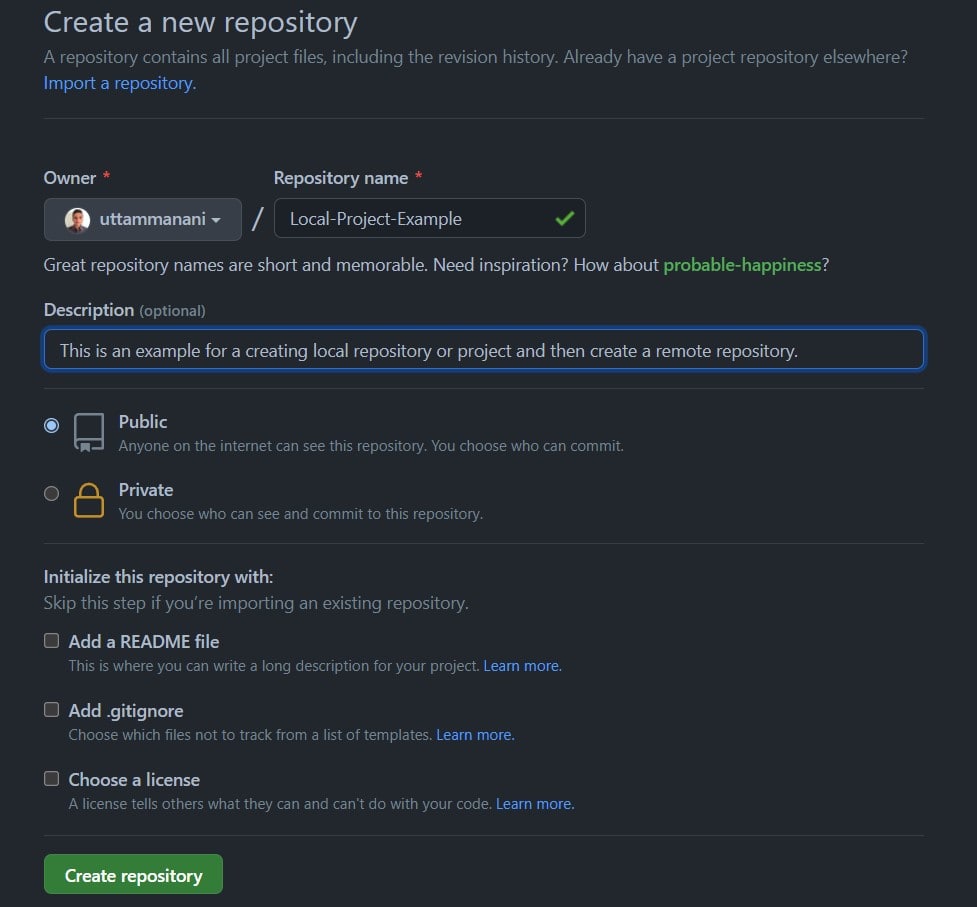 Git-Create-New-Remote-Repository