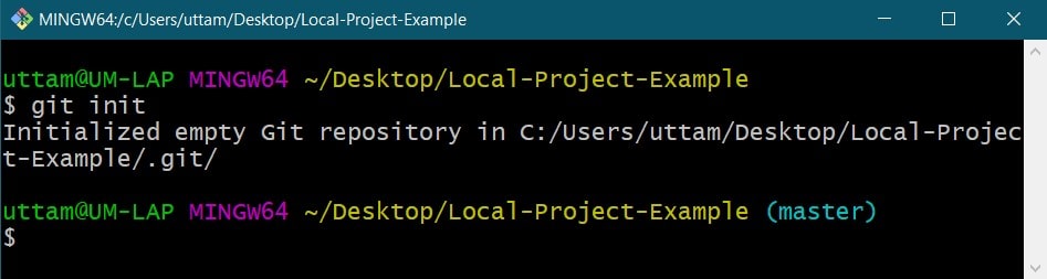 Git-Init-Local-Project