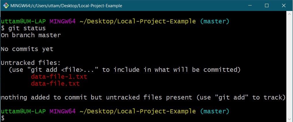 Git-Status-Local-Project