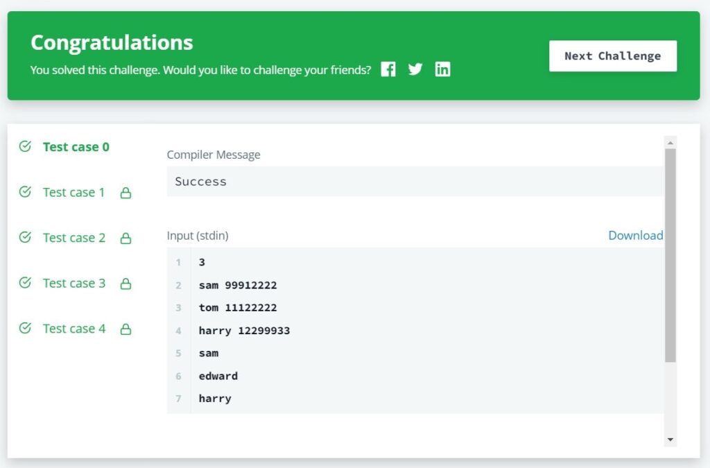 HackerRank-Day-8-Dictionaries-and-Maps-Solution-Output